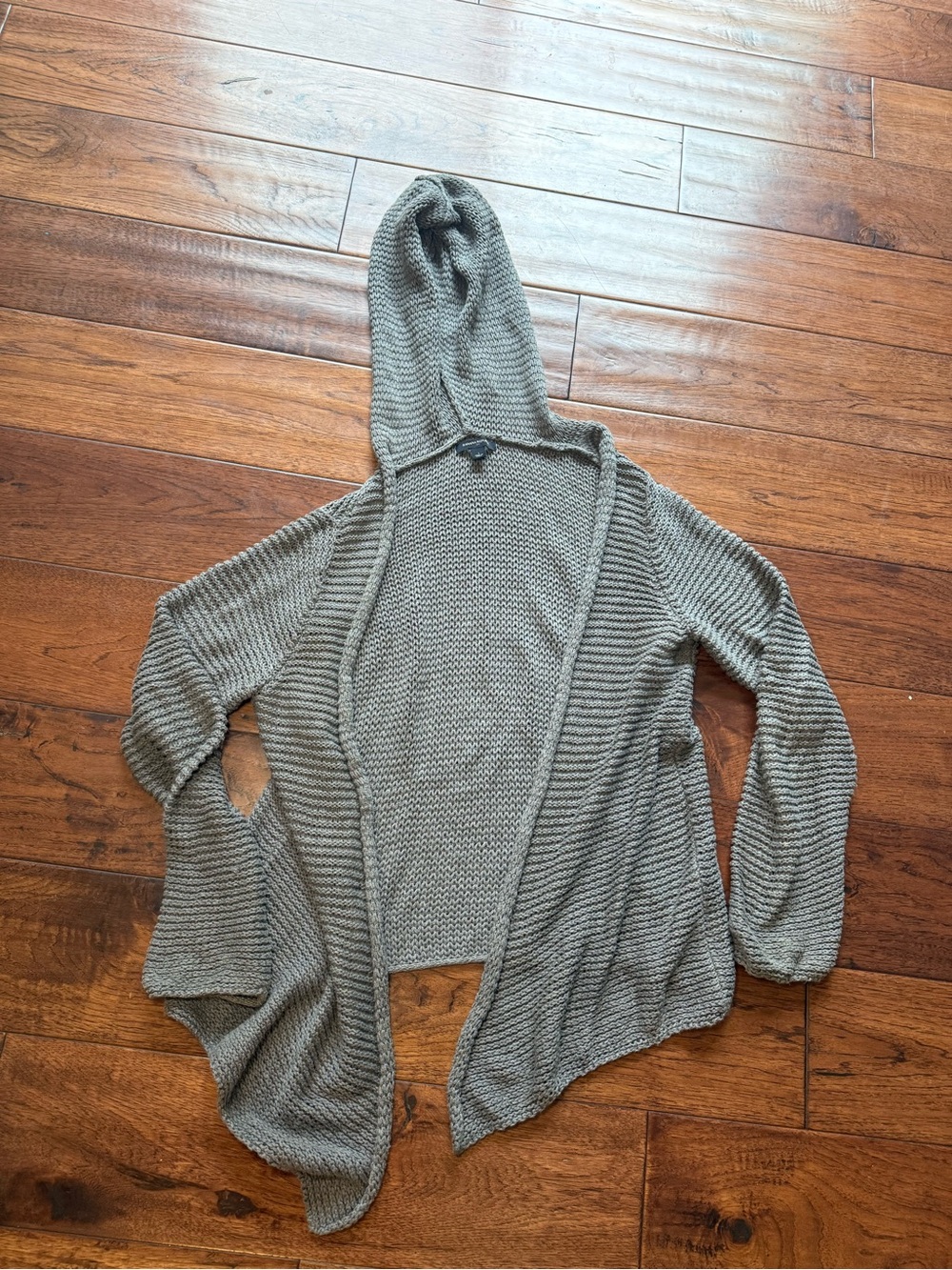 anana Republic Gray Open Front Hooded Cardigan Sweater Size Large